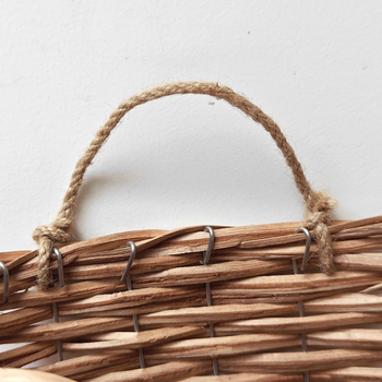 Χειροποίητο πλεκτό καλάθι από αμπέλι για τοίχο/γραφείο/δάπεδο – διακοσμητικό αποξηραμένων λουλουδιών, παραδοσιακό στυλ, αεροδιαπερατό και βιοδιασπώμενο