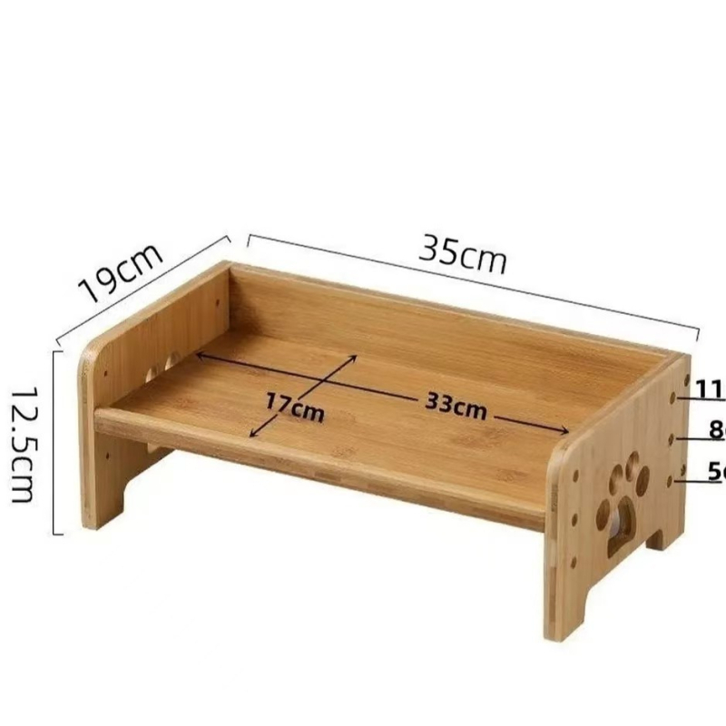 Bambus držač zdjele za mačku i stol za hranjenje — Podešavanje zaštitnika vrata, stol za hranjenje za mačke i pse; Materijal: 20213; Podrijetlo: Čaozhou; Pakiranje: 10