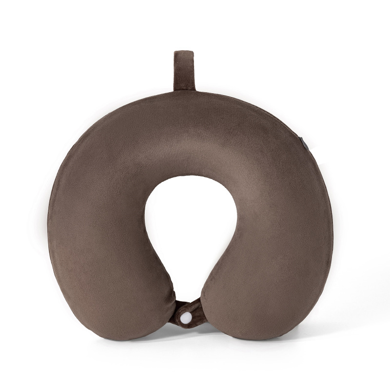 U formos kaklo pagalvė su atminties putomis, minkštas spandex dangtis, 360° kaklo stuburo palaikymas, dvigubas viršūnės palaikymas, V kampo smakro palaikymas.