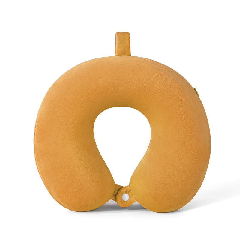 U formos kaklo pagalvė su atminties putomis, minkštas spandex dangtis, 360° kaklo stuburo palaikymas, dvigubas viršūnės palaikymas, V kampo smakro palaikymas.