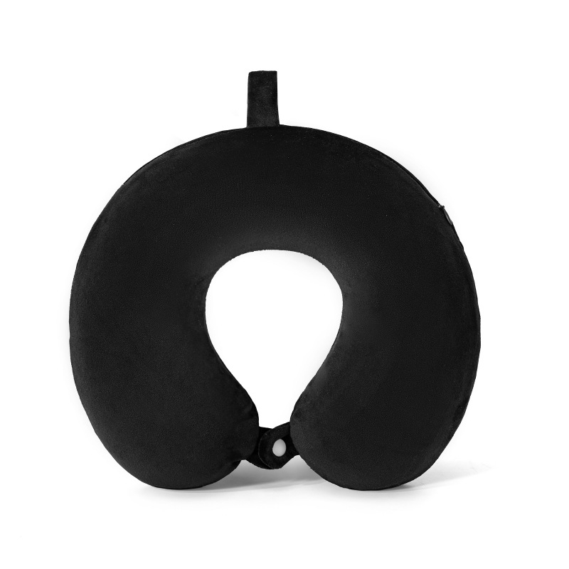 U‑tvarný vankúš na krk z pamäťovej peny, mäkký poťah zo spandexu, 360° opora krku, dvojvrcholová a V‑tvarovaná podpora brady, pena s pomalým návratom