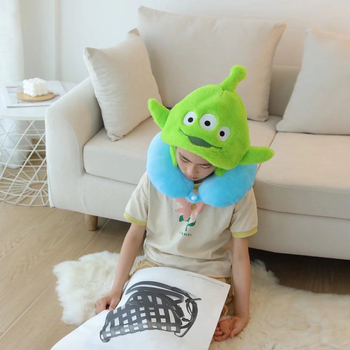 U formos pūkuotos pagalvėlė su gobtuvu Cartoon Stitch dizainu, Crystal Velvet audinys, poliesterio užpildas, suaugusiems