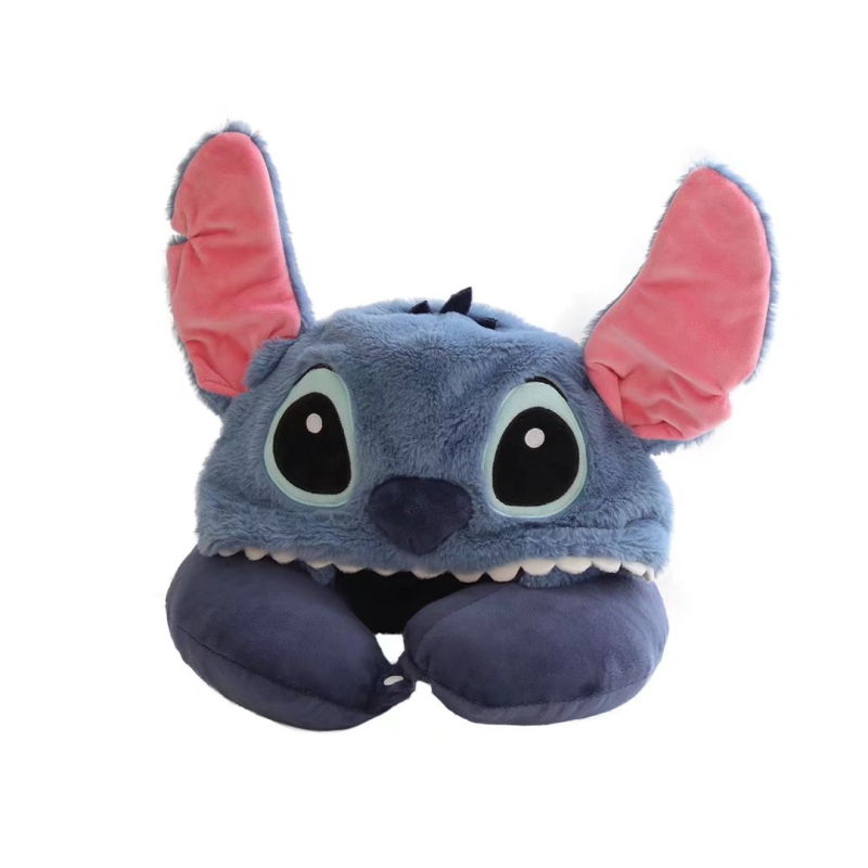 U formos pūkuotos pagalvėlė su gobtuvu Cartoon Stitch dizainu, Crystal Velvet audinys, poliesterio užpildas, suaugusiems
