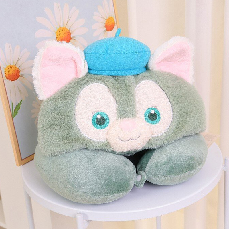 U formos pūkuotos pagalvėlė su gobtuvu Cartoon Stitch dizainu, Crystal Velvet audinys, poliesterio užpildas, suaugusiems