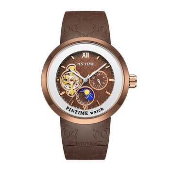 Unisex sat s tourbillonom, automatski mehanizam, silikonska narukvica, vodootpornost 30 m
