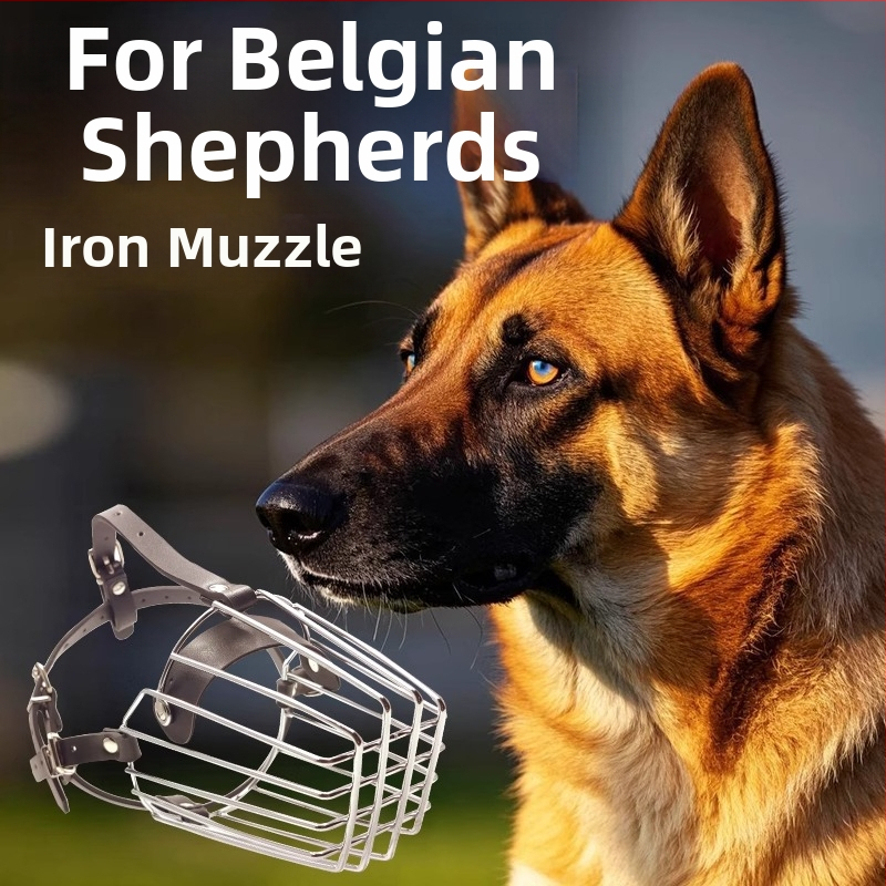 Muzzle pre Malinois a nemeckého ovčiaka, kovová konštrukcia, odolný voči kousaniu kryt, balenie 10 kusov