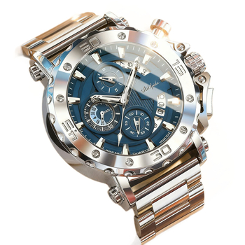 Férfi kvarc karóra, hatkés, világító, 30 m vízálló, rozsdamentes acél tok és szíj, kerek számlap, ásványi üveg, üzleti stílus