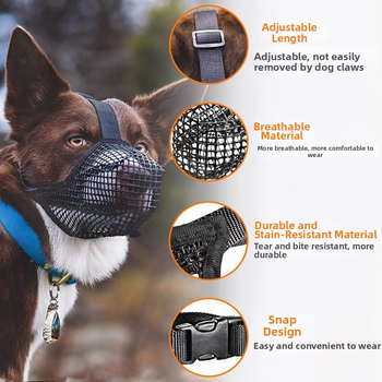 Psí muzzle na prevenciu uhryznutí a olizovania, kompatibilný s labradorom a corgijem