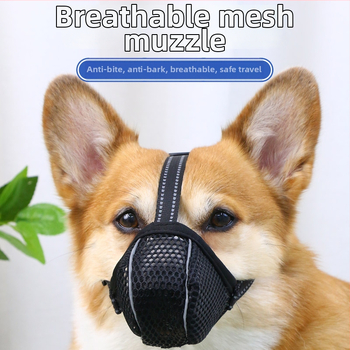 Náhubok pre psa s kompletným krytím, priedušná sieťka, proti hryzeniu a štekaniu, vhodné pre Corgi a Shiba Inu