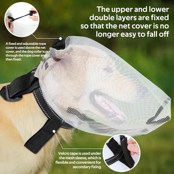 Mască透明nă pentru câine, din nylon, respirabilă, previne lătratul, luptele și mâncarea haotică. Spec: Material – Nylon; Brand – Crown; Import – Nu; IP – Nu