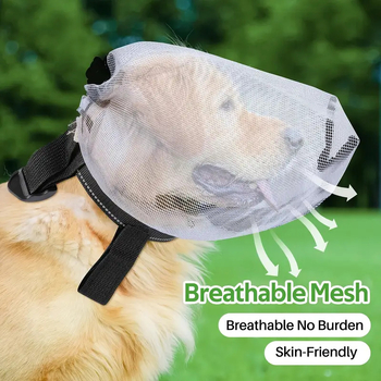 Mască透明nă pentru câine, din nylon, respirabilă, previne lătratul, luptele și mâncarea haotică. Spec: Material – Nylon; Brand – Crown; Import – Nu; IP – Nu