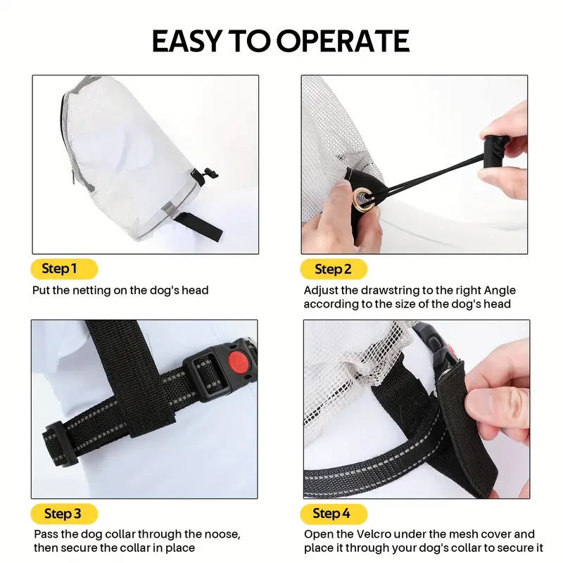 Mască透明nă pentru câine, din nylon, respirabilă, previne lătratul, luptele și mâncarea haotică. Spec: Material – Nylon; Brand – Crown; Import – Nu; IP – Nu