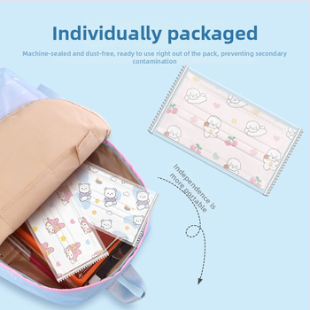 Doctor Chu laste meditsiiniline kirurgiline mask — ühekordne, materjal: mittekootud kiud + Meltblown, stiil: käsitsi joonistatud