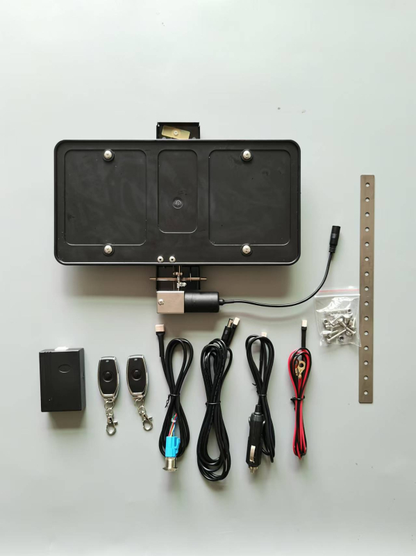 Okvir za registarsku pločicu za električna vozila, teleskopskog dizajna, od željeza, Model 1, Marka 1, Kompatibilan s Modelom 1