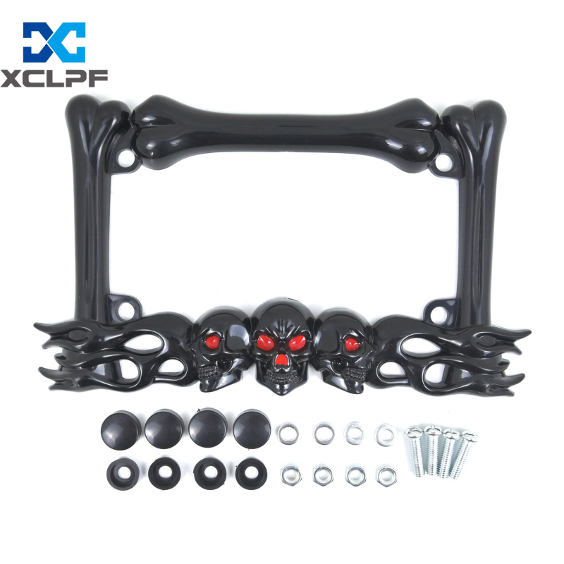 Okvir za broj motocikla – modeli Skull, Scorpion; materijal: ABS plastika; kompatibilnost: općenito; dio broj: 1; marka: XCLPF