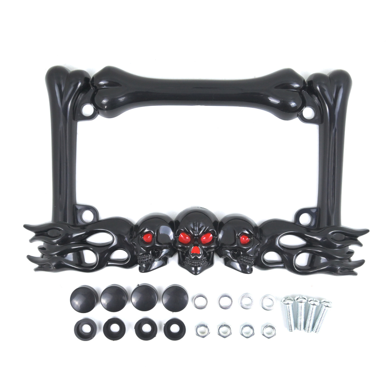 Okvir za broj motocikla – modeli Skull, Scorpion; materijal: ABS plastika; kompatibilnost: općenito; dio broj: 1; marka: XCLPF