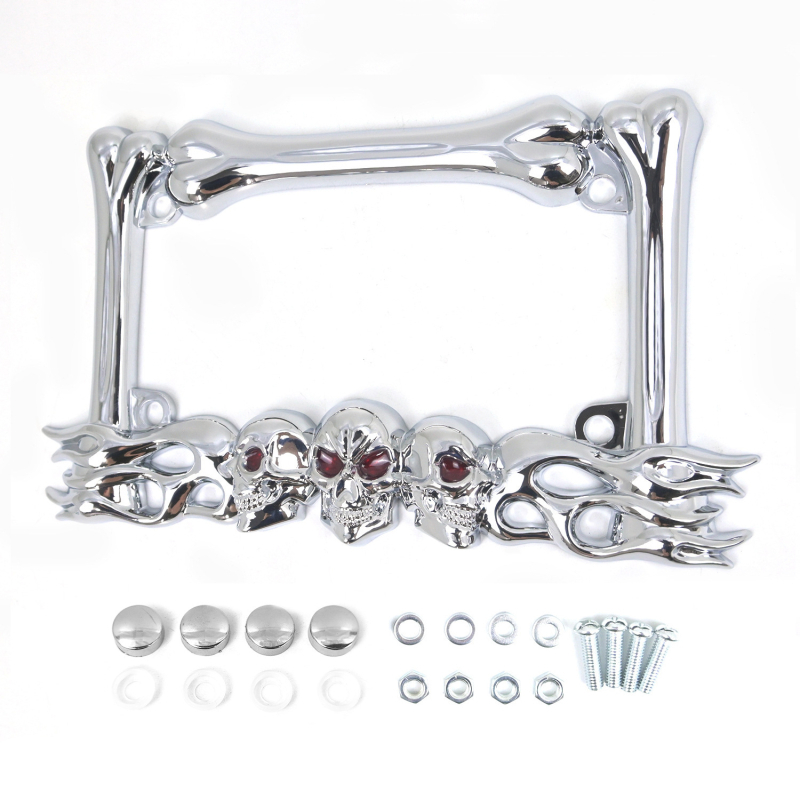 Okvir za broj motocikla – modeli Skull, Scorpion; materijal: ABS plastika; kompatibilnost: općenito; dio broj: 1; marka: XCLPF