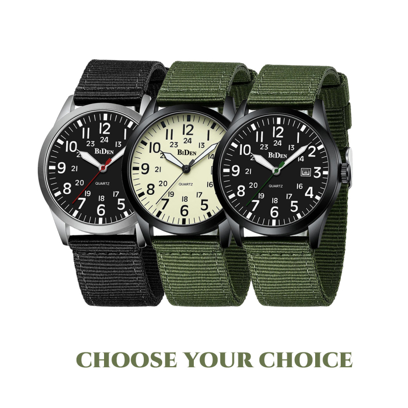 Biden sportos quartz óra nylon szíjjal, 30 m vízállóság, modell 0550, SL28 mozgás