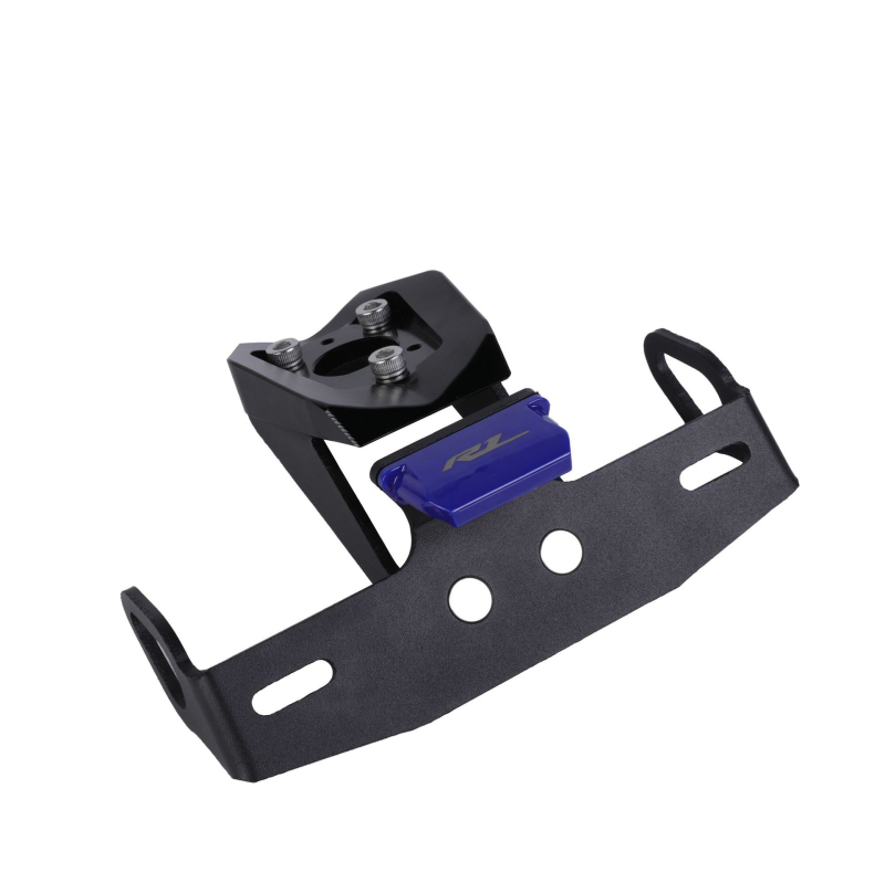 Motoros rendszámtábla-tartó Yamaha YZF R1/R1M/R1S – alumínium ötvözet, 3 mm vastagság, rövid far dizájn, kompatibil az OEM montázzsal