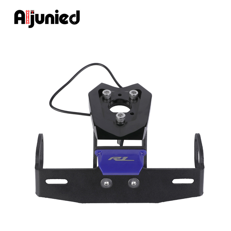 Motoros rendszámtábla-tartó Yamaha YZF R1/R1M/R1S – alumínium ötvözet, 3 mm vastagság, rövid far dizájn, kompatibil az OEM montázzsal