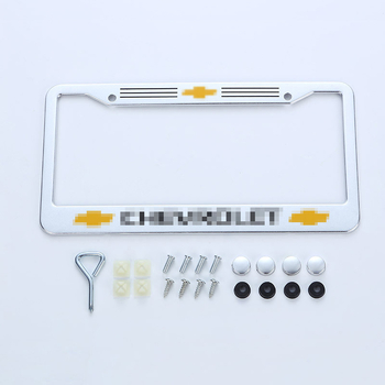 Rendszámtábla keret alumíniumötvözetből, logó szitanyomással; Yu Shuo, modell YS-2205, általános kompatibilitás, feldolgozás testreszabása elérhető