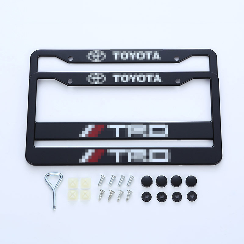 Rendszámtábla keret alumíniumötvözetből, logó szitanyomással; Yu Shuo, modell YS-2205, általános kompatibilitás, feldolgozás testreszabása elérhető