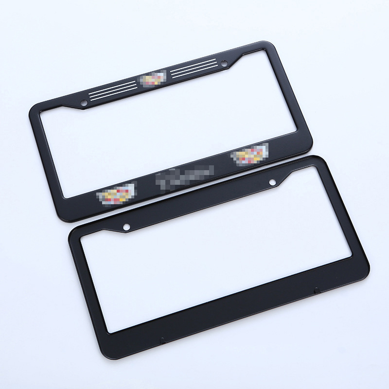 Rendszámtábla keret alumíniumötvözetből, logó szitanyomással; Yu Shuo, modell YS-2205, általános kompatibilitás, feldolgozás testreszabása elérhető