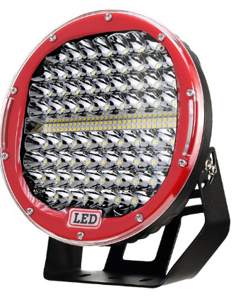 Autó LED munkalámpa, 384W, alumíniumötvözet test, 9-30V, univerzális kompatibilitás, kör alakú spotlámpa