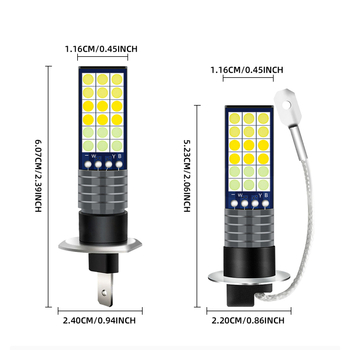 LED svjetla za maglu za vozila – trobojna, model 3030, 12V, aluminijsko kućište