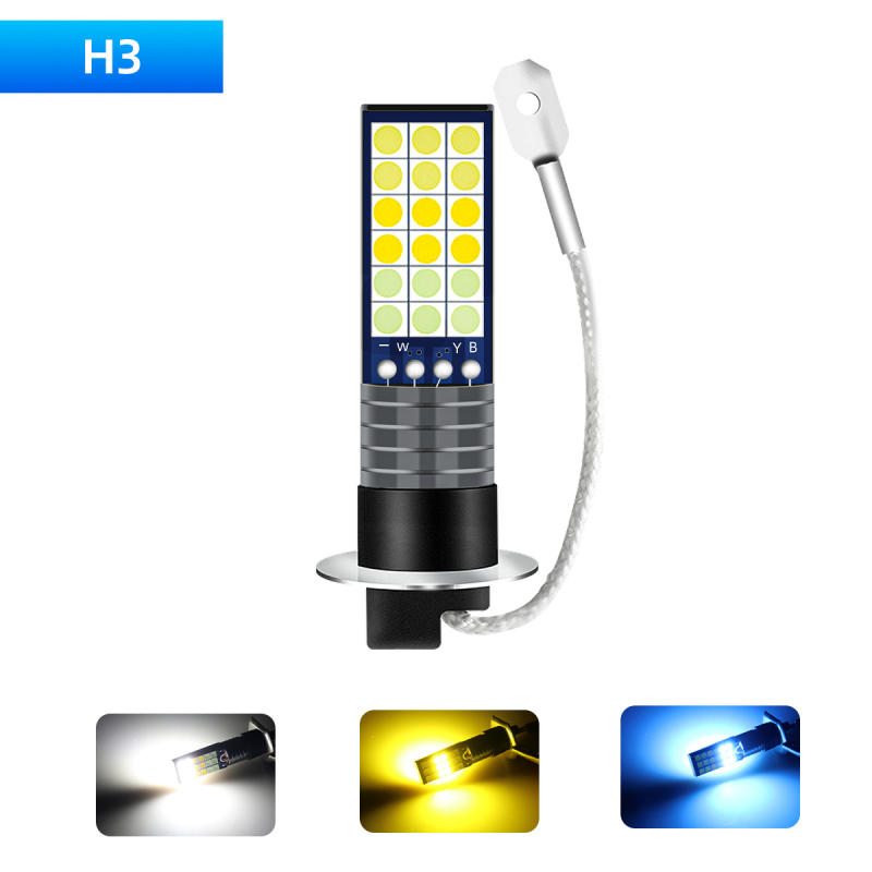 LED svjetla za maglu za vozila – trobojna, model 3030, 12V, aluminijsko kućište