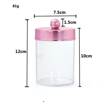 Pamutpálcika tároló doboz, akril, porvédett fedél, modern minimalista átlátszó dizájn, logónyomtatás és testreszabás elérhető