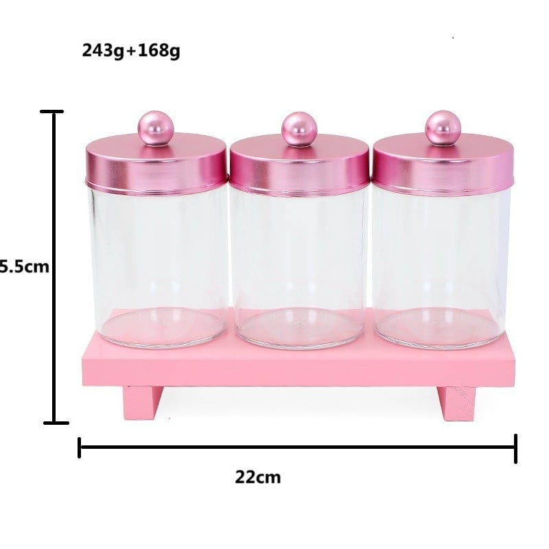 Pamutpálcika tároló doboz, akril, porvédett fedél, modern minimalista átlátszó dizájn, logónyomtatás és testreszabás elérhető