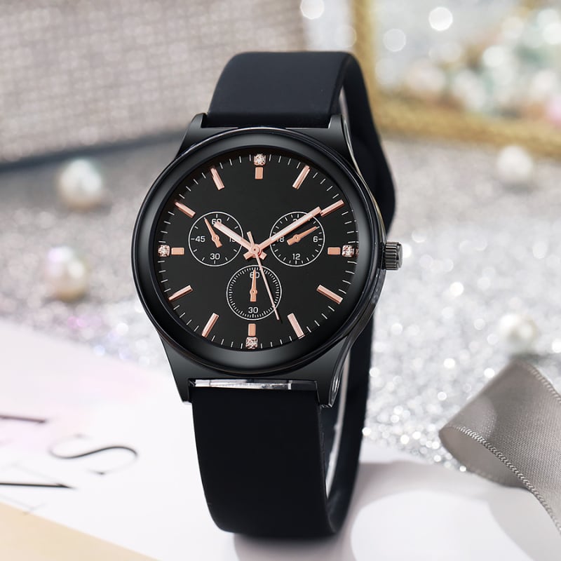 Sportos karóra kvarc mozgatással - Világidő, Logó nyomtatás, Szilikon szíj, Ötvözet tok (Kvarc mozgatás; Világidő; Logó nyomtatás; Szilikon szíj; Ötvözet tok)