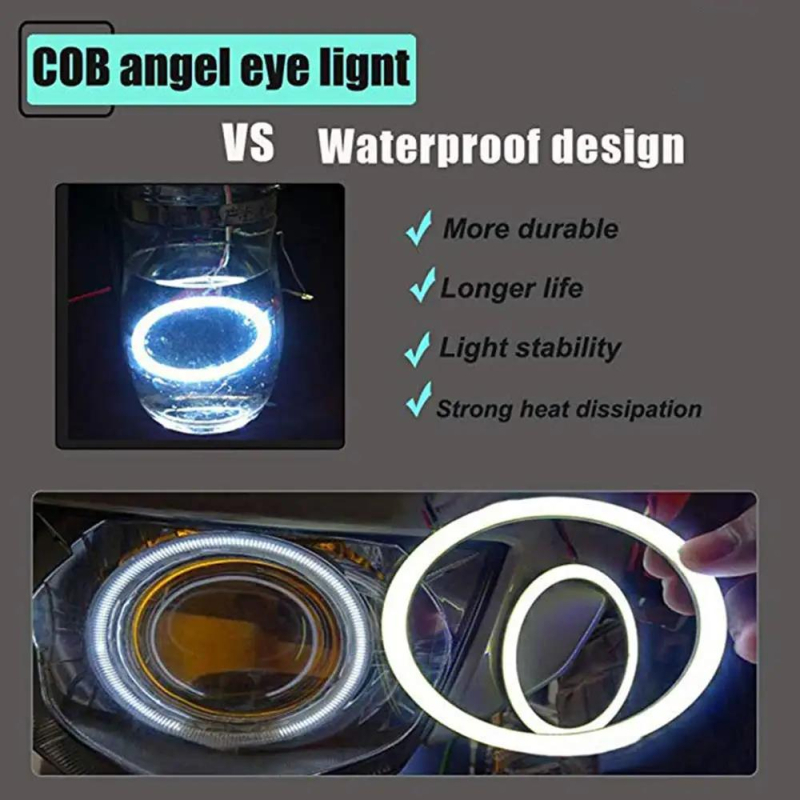 LED svjetlo za maglu s COB izvorom, 5W, 9-30V, Angel Eyes, Retrofit kompatibilno