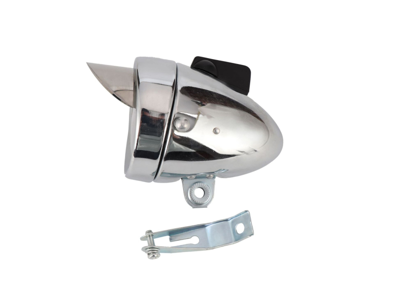 Lampa frontală de bicicletă cu vizier, stil retro, pentru bicicletă de plajă, înaltă luminozitate, rază lungă, 1 LED, corp metalic