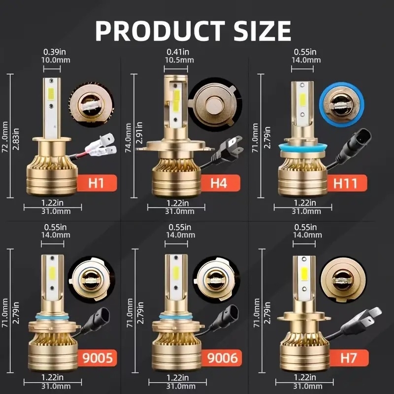 LED prednje svjetlo za automobil (H7H4, 12V, aluminijska legura, Serija D)
