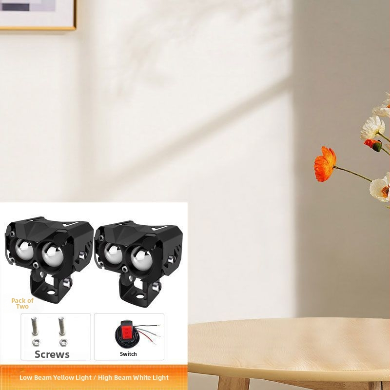 LED lukturi elektriskajiem transportlīdzekļiem – ārkārtīgi spilgts LED lukturis motobraucējam ar lēcu, zibens prožektors, ceļa apgaismojums trīsriteņu elektrotransportam