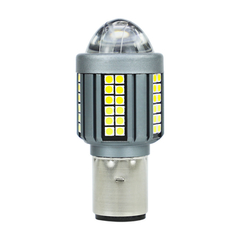 Motociklist LED prednje svjetlo H4 BA20D, dvobojno, aluminijsko kućište, leća, 9–80V, 0,18A, vijek trajanja 5.000.000 h
