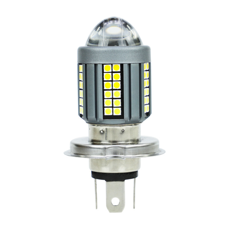Motociklist LED prednje svjetlo H4 BA20D, dvobojno, aluminijsko kućište, leća, 9–80V, 0,18A, vijek trajanja 5.000.000 h