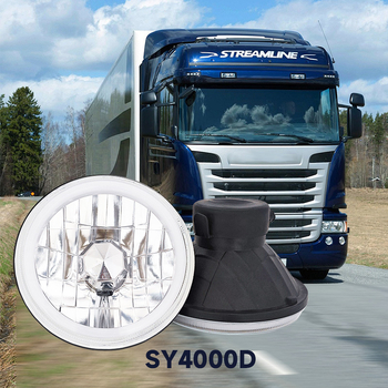 SY4000D LED фар със ангелско око, 12V, IP67, 5000 lm