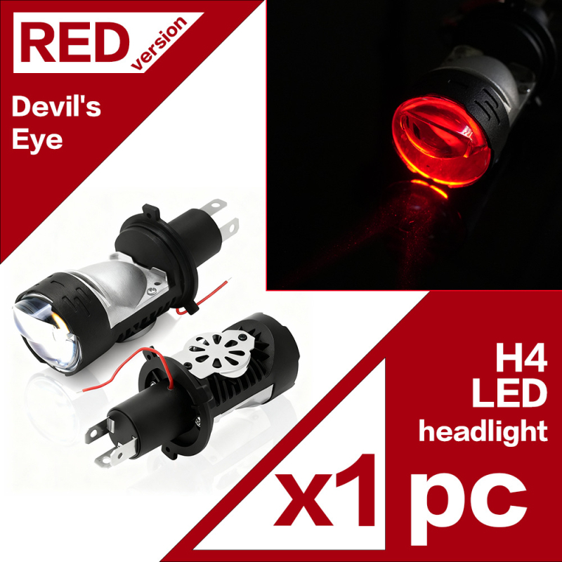 LED фар H4 с директно включване, бифокална леща, далечен и близък светлинен лъч, 3600 lm, 50W