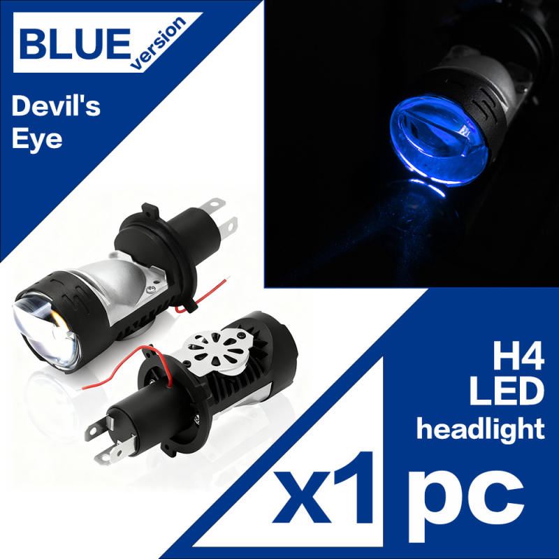 LED фар H4 с директно включване, бифокална леща, далечен и близък светлинен лъч, 3600 lm, 50W