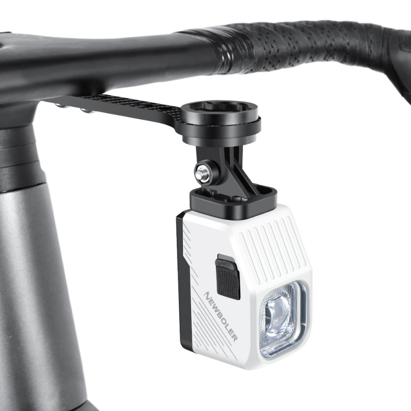 NEWBOLER Lumină pentru bicicletă cu telecomandă wireless, fascicul lung/scurt, montată sub farul frontal, potrivită pentru biciclete de drum și MTB pentru plimbări nocturne