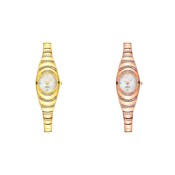 Női kvarc óra, modell M1188; ovális számlap; fém tok és fém szíj; kvarc működés Morning Dragon Sl68