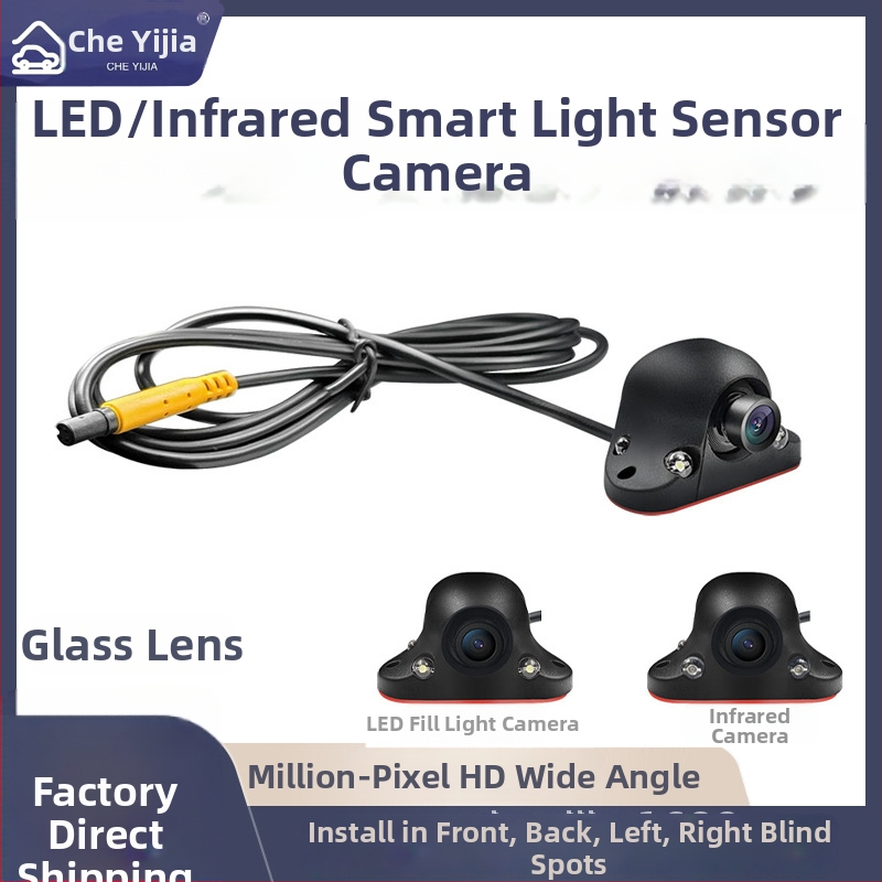 Kamera do auta pre pravý slepý uhol s LED osvetlením, 12V, 640x480, nastaviteľný uhol 90–140°, CVBS, univerzálny model