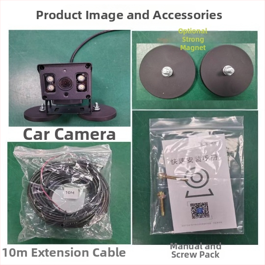 Bezvadu auto IP kamera ar reāllaika uzraudzību — 4G, 1440p, 3,6 mm objektīvs, IR līdz 20 m, barošana DC12-24V