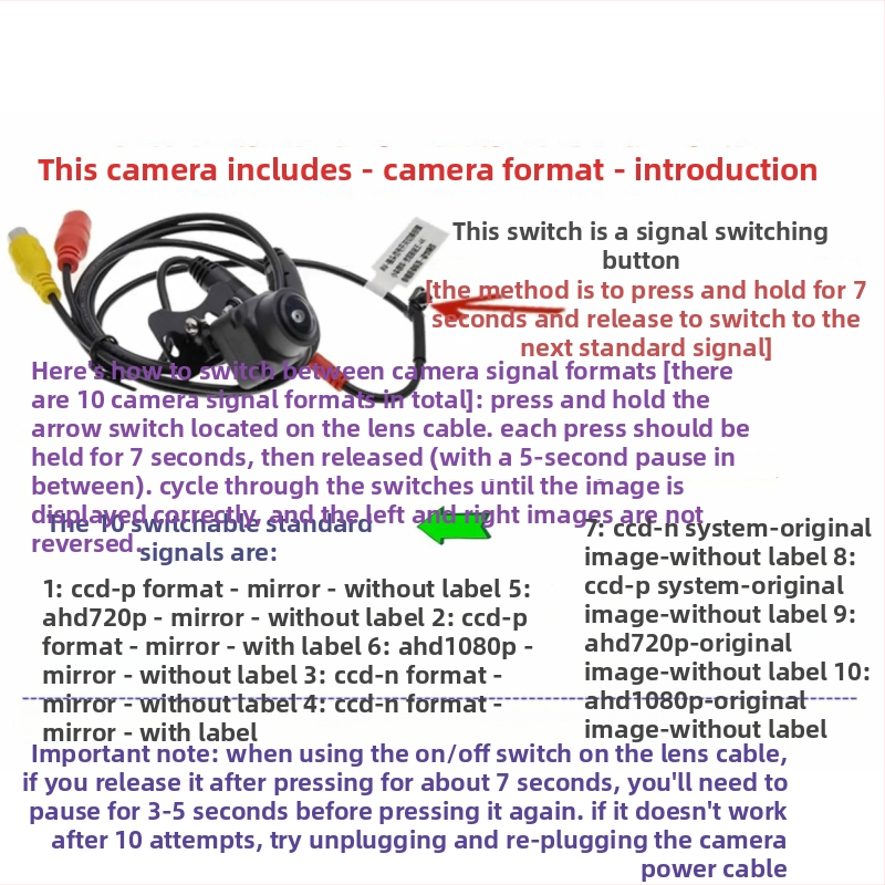 Zadná kamera AHD 1080P CCD, nočná vízia, model T001
