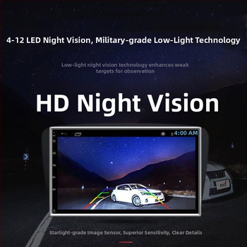 Kamera pre spätné videnie do auta - vodotesná, 720P HD, nočné videnie, objektív v štýle lotosu, LED svetlá 4/8.