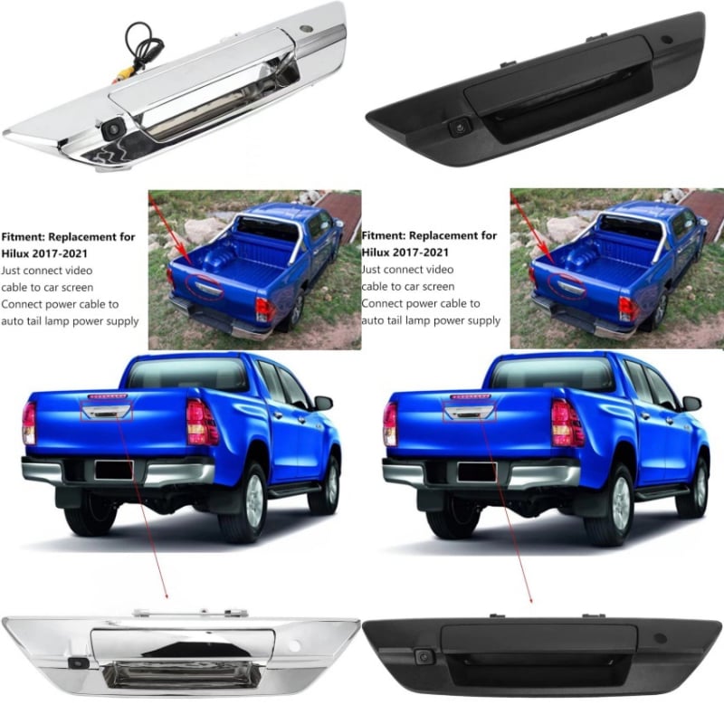 Zadnja kamera za Toyota Hilux Revo – rezolucija 720P/1080P, napajanje 12V, IP68 vodootpornost, CVBS/AHD video, model 1109