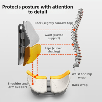Jostas atbalsta spilvens sēdvietai: elpojošs tīkls, pildījums: sūklis, ergonomisks jostas atbalsts, universāls automobiļiem, minimālistisks stils
